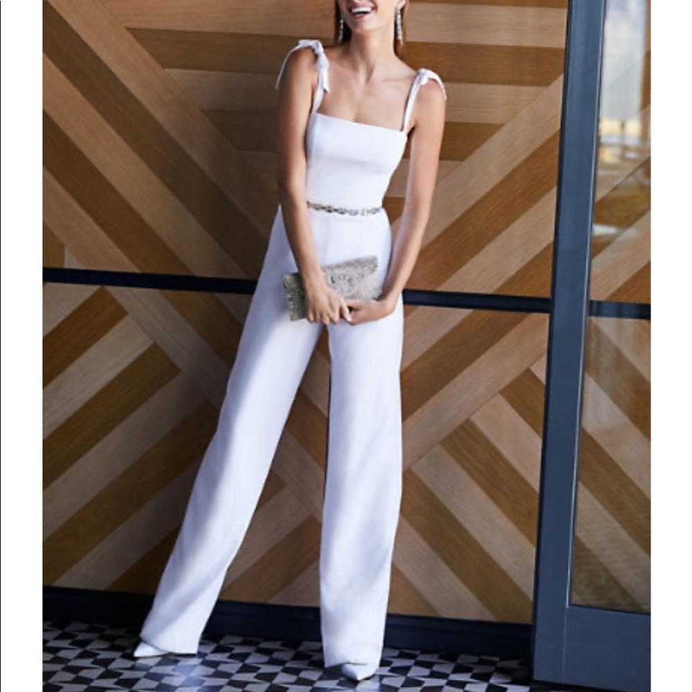 Size 6 BHLDN white jumpsuit